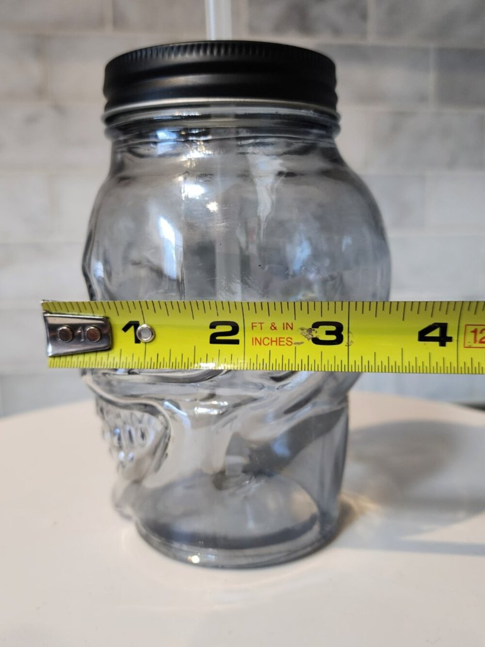 Glass Skull Mason Jar Tumbler - Picture 9 of 10